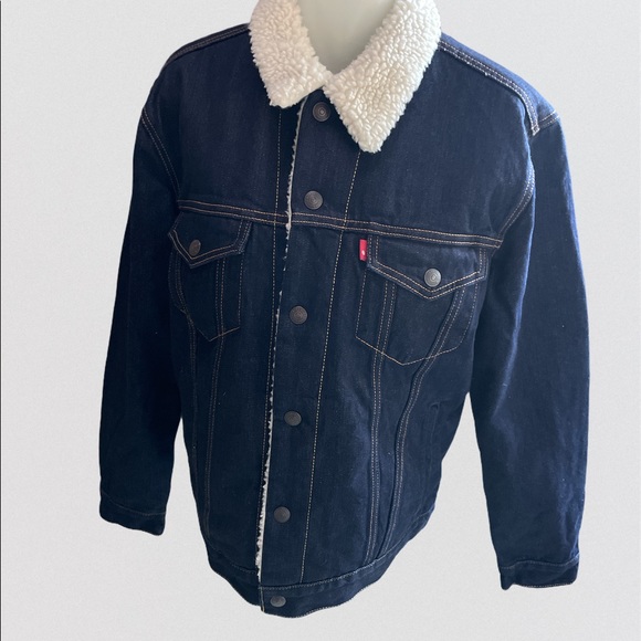 Levi Strauss Men’s Denim Sherpa Jacket Size Small